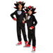 Sonic The Hedgehog 162019L-20L Shadow Classic Costume Movie Hood Jumpsuit CLS, Unisex Children, 4-6