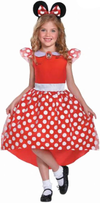 Disney Official Classic Pink Minnie Mouse Costume Kids, Minnie Mouse Dress Up Outfit Skirt Girls Fancy Dress, World Book Day Costumes for Girls