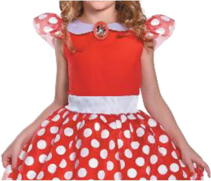 Disney Official Classic Pink Minnie Mouse Costume Kids, Minnie Mouse Dress Up Outfit Skirt Girls Fancy Dress, World Book Day Costumes for Girls