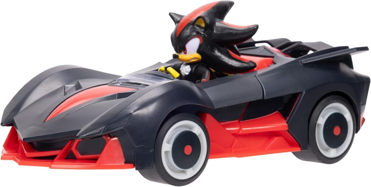 Shadow and Dark Reaper Rev-It Racer Toy Vehicle, Officially Licensed by Jakks Pacific, Rev Up And Watch Him Go! Moving Wheels, Customisable Car Options, Includes 2.5" Action Figure