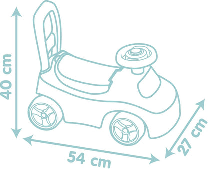 Smoby - Little Smoby  Loopauto Pastel Blauw