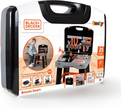 Smoby - Smoby Black & Decker Bricolo Smart Werkbank Inklapbaar in Koffer 33dlg.