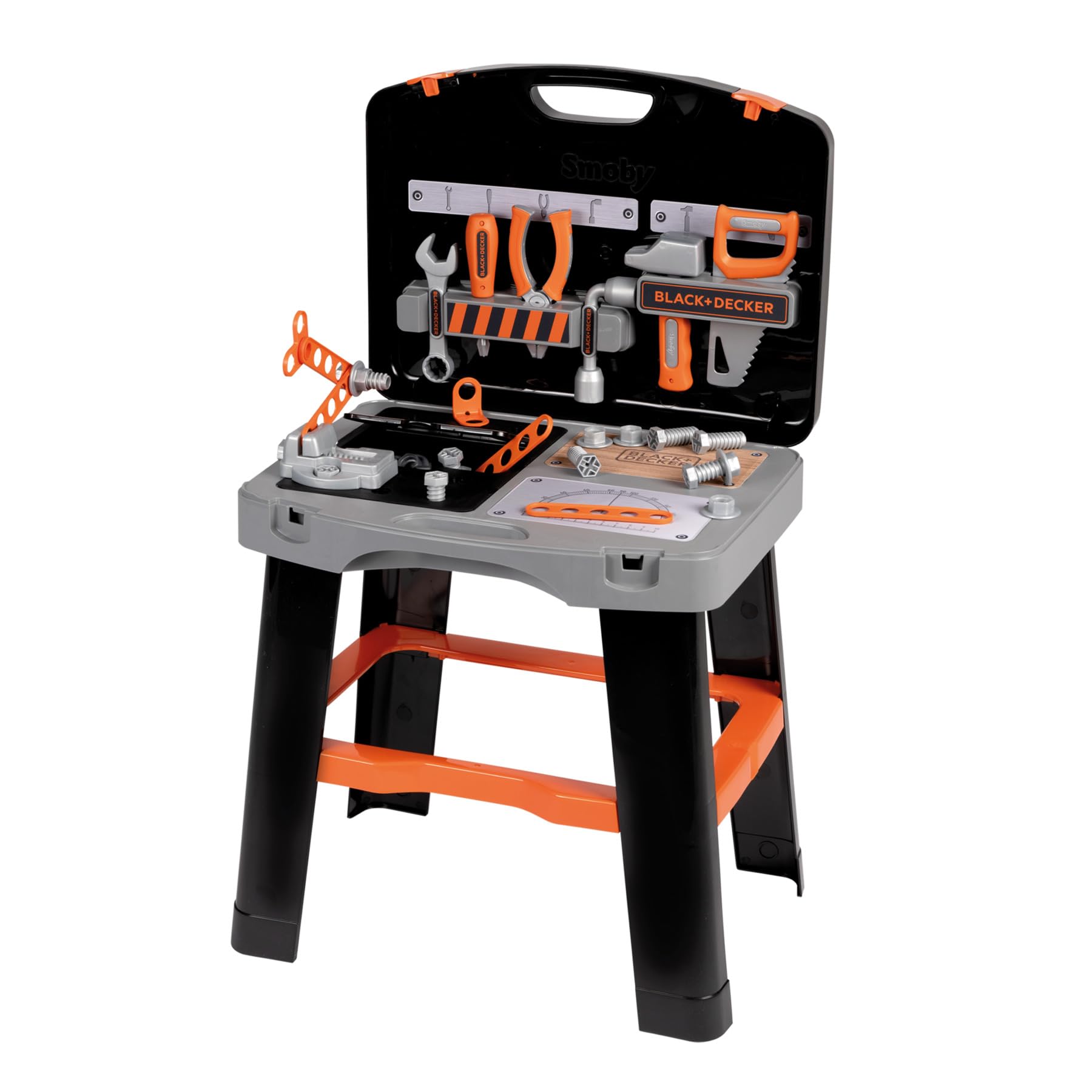 Smoby - Smoby Black & Decker Bricolo Smart Werkbank Inklapbaar in Koffer 33dlg.