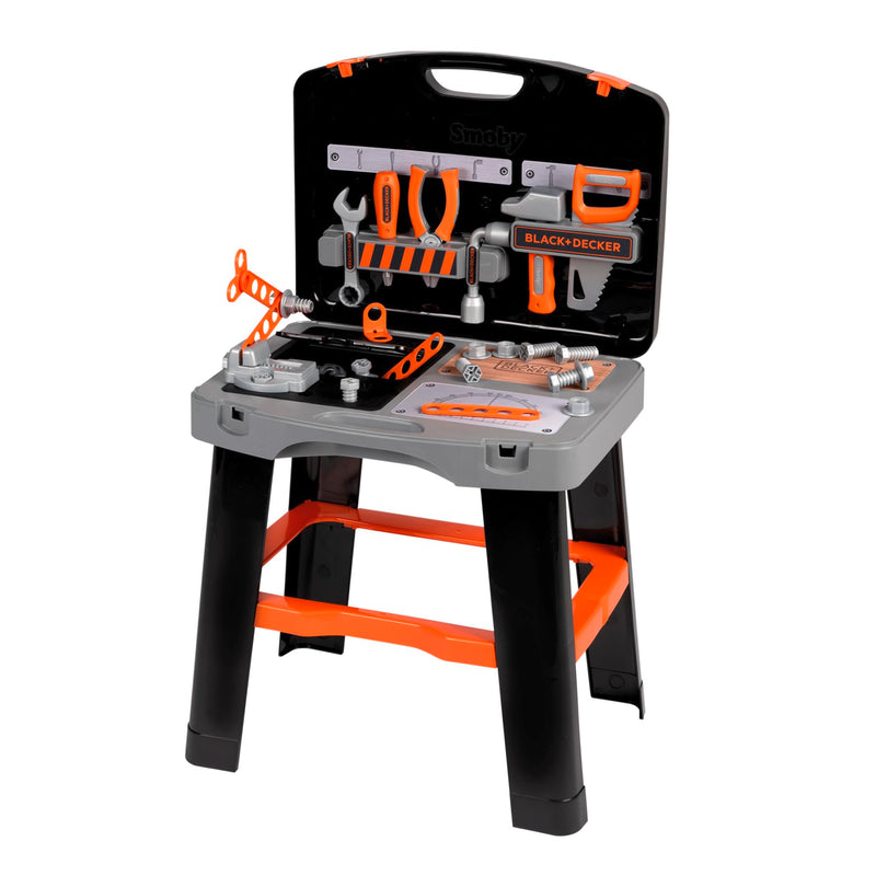 Smoby - Smoby Black & Decker Bricolo Smart Werkbank Inklapbaar in Koffer 33dlg.