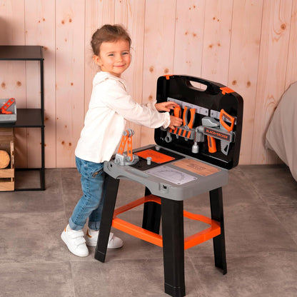Smoby - Smoby Black & Decker Bricolo Smart Werkbank Inklapbaar in Koffer 33dlg.
