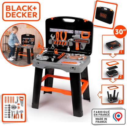 Smoby - Smoby Black & Decker Bricolo Smart Werkbank Inklapbaar in Koffer 33dlg.