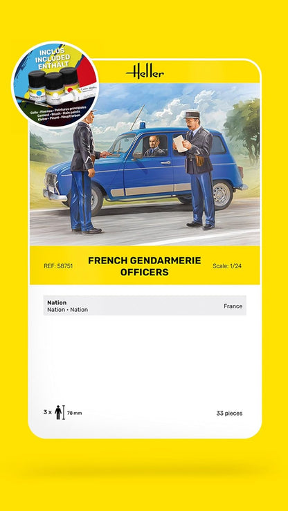 Heller - 1/24 Starter Kit French Police Officers (04/25) *