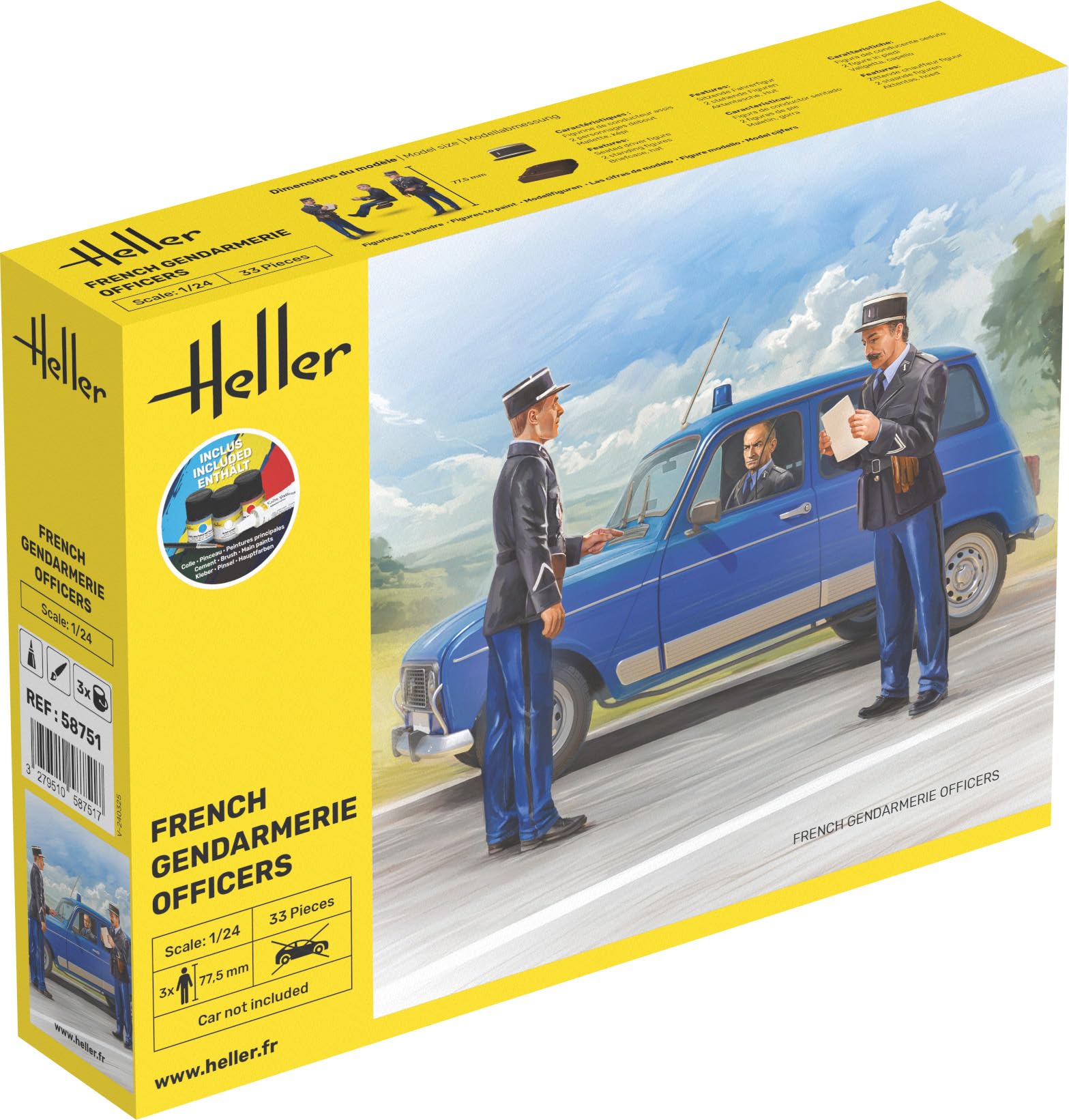 Heller - 1/24 Starter Kit French Police Officers (04/25) *