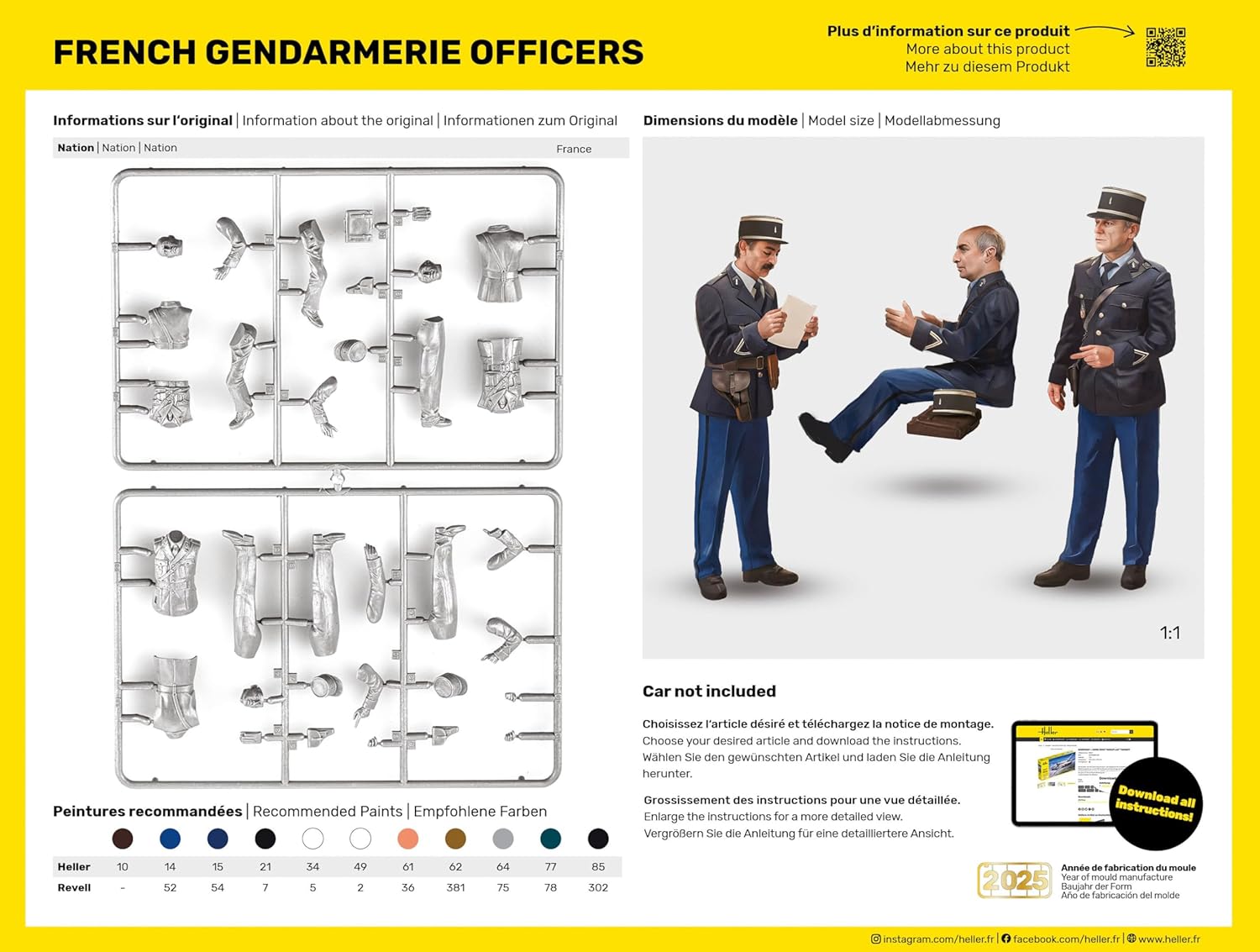 Heller - 1/24 Starter Kit French Police Officers (04/25) *