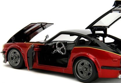Fast & Furious JADA NISSAN DATSUN 240Z 1:24 die-cast model Car (FAST X), Red, Toys for Kids and Adults, collect and play vehicle