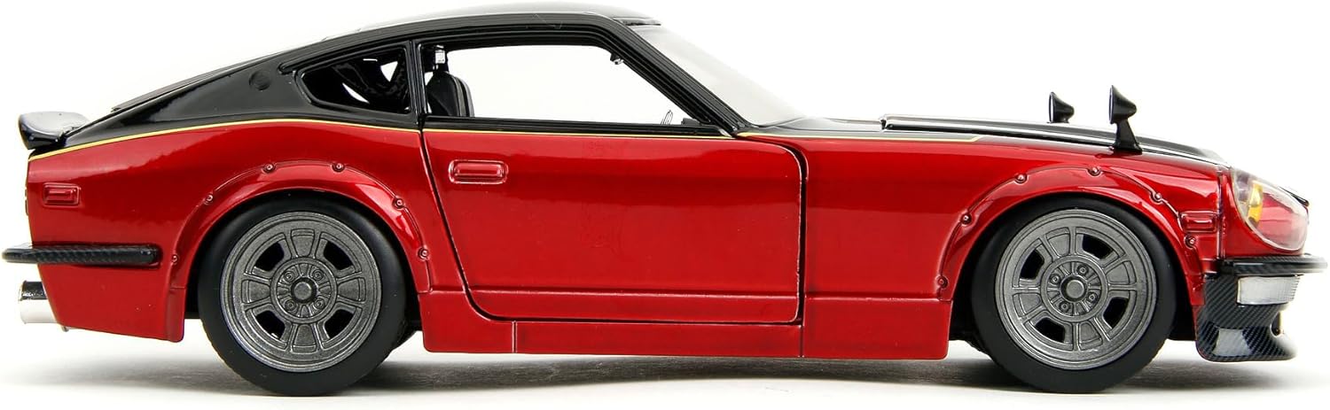 Fast & Furious JADA NISSAN DATSUN 240Z 1:24 die-cast model Car (FAST X), Red, Toys for Kids and Adults, collect and play vehicle