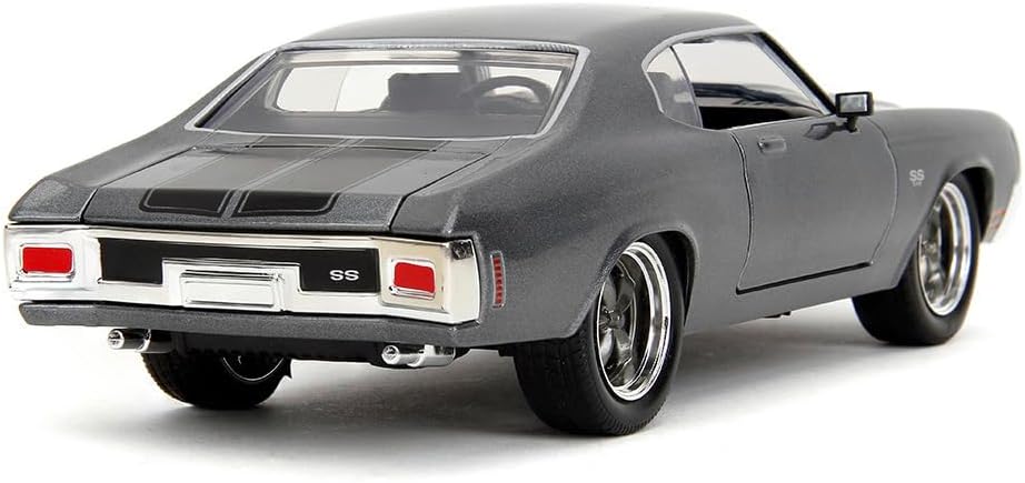 Jada Toys Fast and Furious 1970 Chevrolet Chevelle SS Model Car (Grey) - Film Car from Fast & Furious 10 with Parts to Open, Scale 1:24 (19 cm), for Fans & Collectors from 8 Years