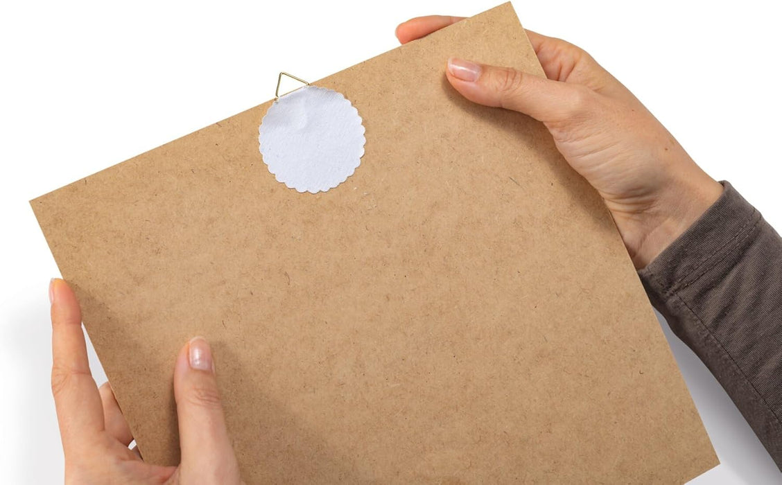 HERMA 5749 Fotohangers om te plakken, wit, groot, 6 stuks, Ø 45 mm, zelfklevend, draadkabel, fotoophanging zonder boren, voor de muur, sterke papieren draadhanger voor foto's, fotolijsten tot 1200 g