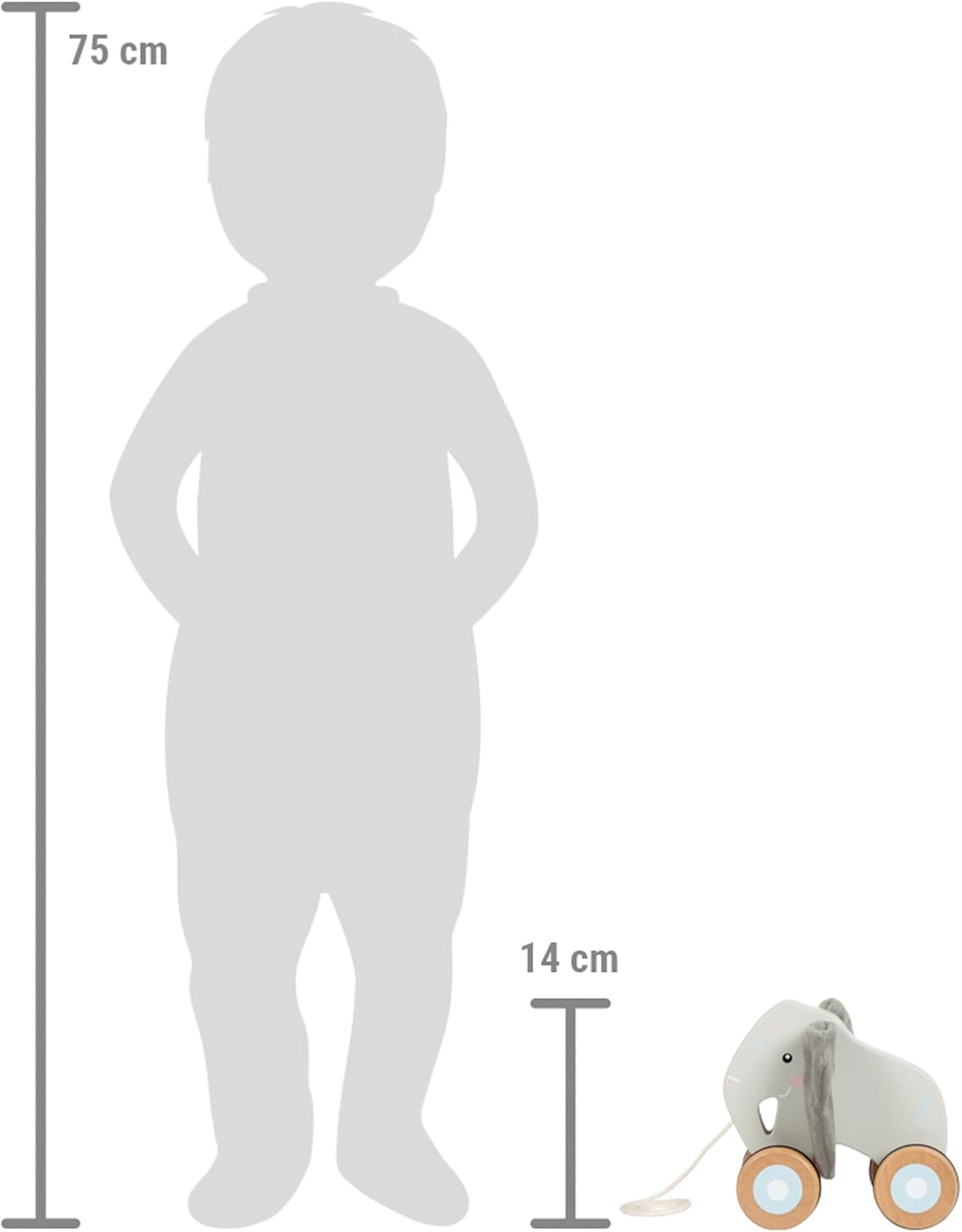 Small Foot - Small Foot - Houten Trekolifant met Knisperende Oren