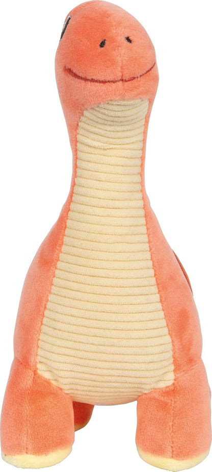 small foot knuffel dinosaurus rood "Dino", 19 cm, van pluche en ribfluweel, zachte knuffel als slaapmiddel, voor baby's en peuters, 12685