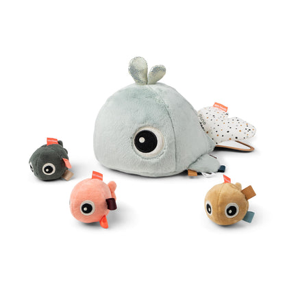 Done by Deer Gioco di nascondiglio Wally blu – divertente giocattolo motoriale promuove le capacità motorie – Montessori Baby Toy a partire dai 6 mesi, un regalo perfetto per bambini