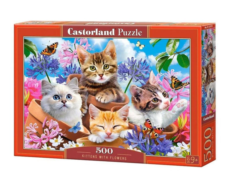 Selecta - Castorland Legpuzzel Kittens with Flowers 500st.