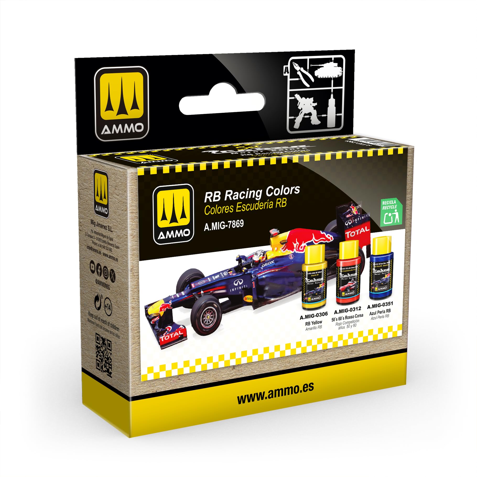 Cobra Motor RB Racing Colors Set (3 ct) by AMMO by Mig Jimenez