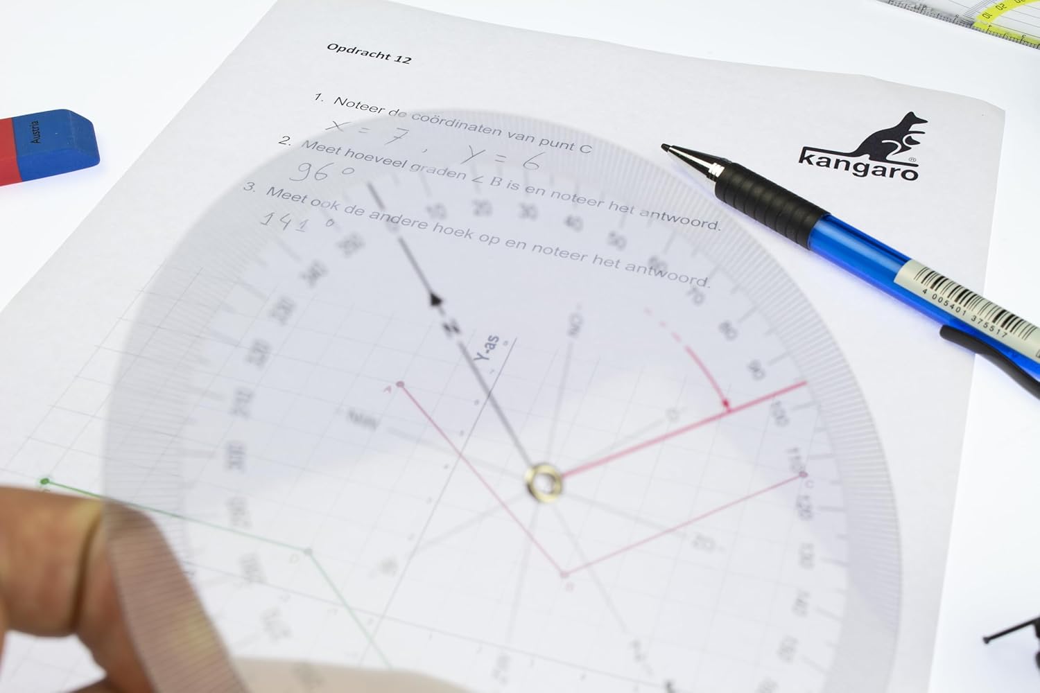 koershoekmeter Kangaro Plaststock trasparente diameter 126 mm