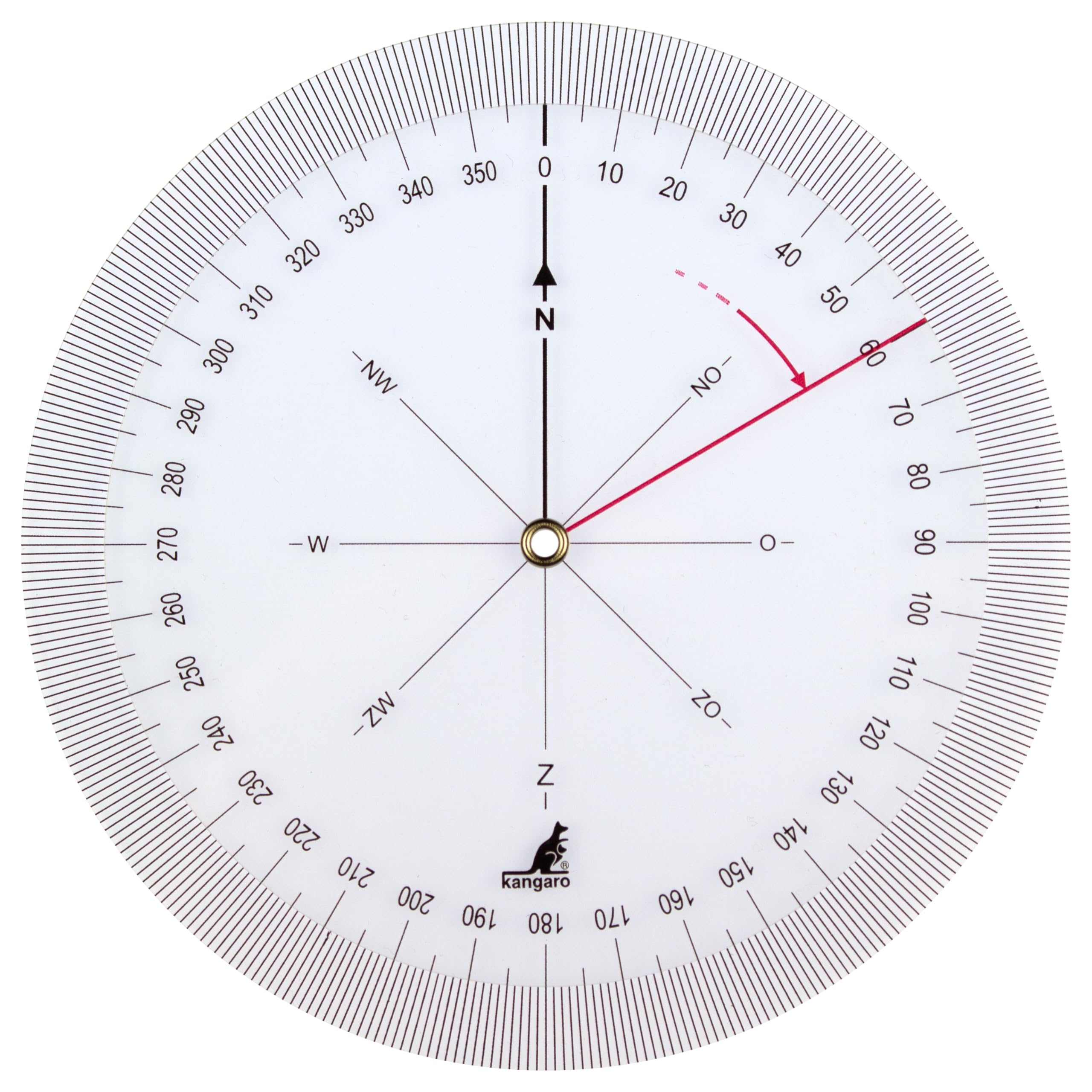 koershoekmeter Kangaro Plaststock trasparente diameter 126 mm