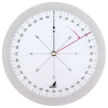 koershoekmeter Kangaro Plaststock trasparente diameter 126 mm