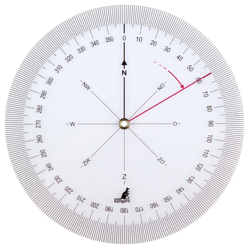 koershoekmeter Kangaro Plaststock trasparente diameter 126 mm