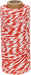 Quantore - Touw katoen 45meter 50gr rood/wit