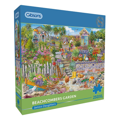 Gibsons Beachcomber's Garden 250XL Piece Jigsaw Puzzle | Beautiful Colourful Jigsaw Extra Large Piece Puzzle for Adults | Sustainable Premium 100% Recycled Board Great Gift for Adults Gibsons Games
