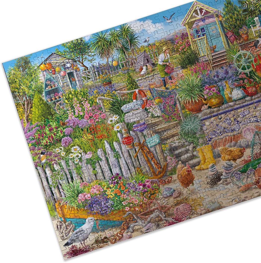 Gibsons Beachcomber's Garden 250XL Piece Jigsaw Puzzle | Beautiful Colourful Jigsaw Extra Large Piece Puzzle for Adults | Sustainable Premium 100% Recycled Board Great Gift for Adults Gibsons Games