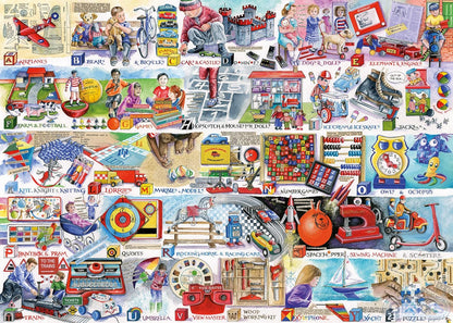 Space Hoppers & Scooters | 1000 Piece Jigsaw Puzzle | Val Goldfinch | Nostalgic Toys Puzzle | Sustainable Puzzle for Adults | Premium 100% Recycled Board | Great Gift for Adults | Gibsons Games