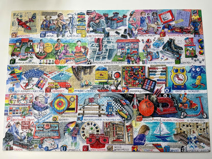Space Hoppers & Scooters | 1000 Piece Jigsaw Puzzle | Val Goldfinch | Nostalgic Toys Puzzle | Sustainable Puzzle for Adults | Premium 100% Recycled Board | Great Gift for Adults | Gibsons Games