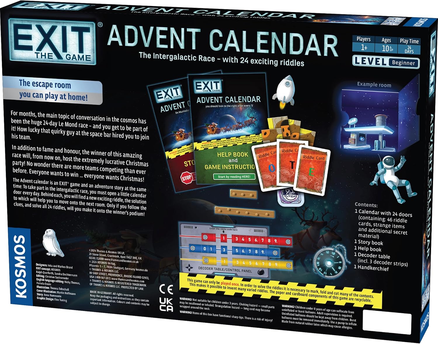 EXIT: The Game - Advent Calendar - The Intergalactic Race | Holiday Escape Room | 24 Days of Riddles | Christmas Traditon | Space Game