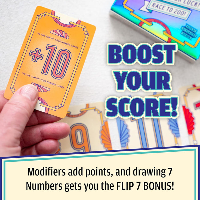 USAopoly | Flip 7 | Party Card Game | Ages 8+ | 3+ Players | 20 Minutes Playing Time