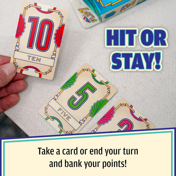 USAopoly | Flip 7 | Party Card Game | Ages 8+ | 3+ Players | 20 Minutes Playing Time