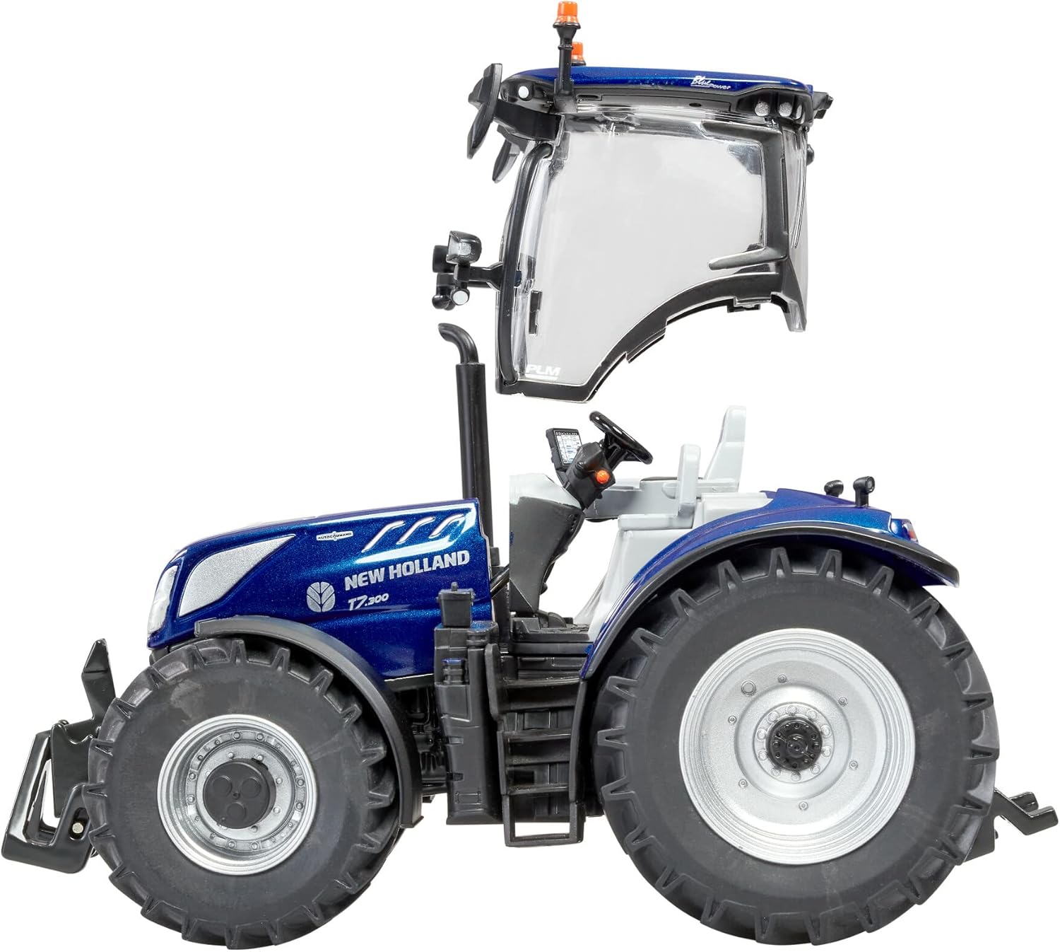 New Holland T7.300 Blue Power Tractor Replica, New Holland Tractor Replica Compatible with 1:32 Scale Farm Animals and Toys, Suitable for Collectors & Children from 3 Years