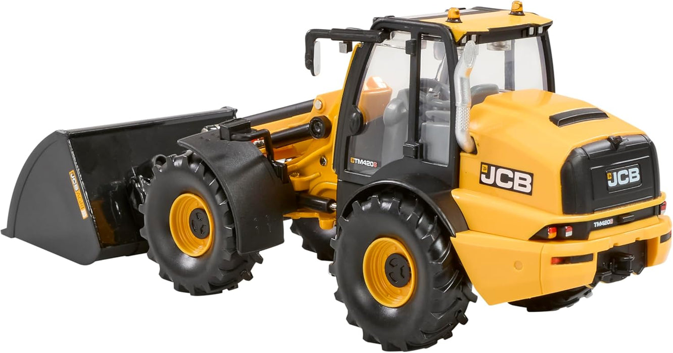 Britains JCB TM420S - Cargador telescópico con Ruedas (réplica a Escala 1:32) - Vehículo de Juguete Tractor de Metal Moldeado y plástico - JCB para niños de 3 años y más