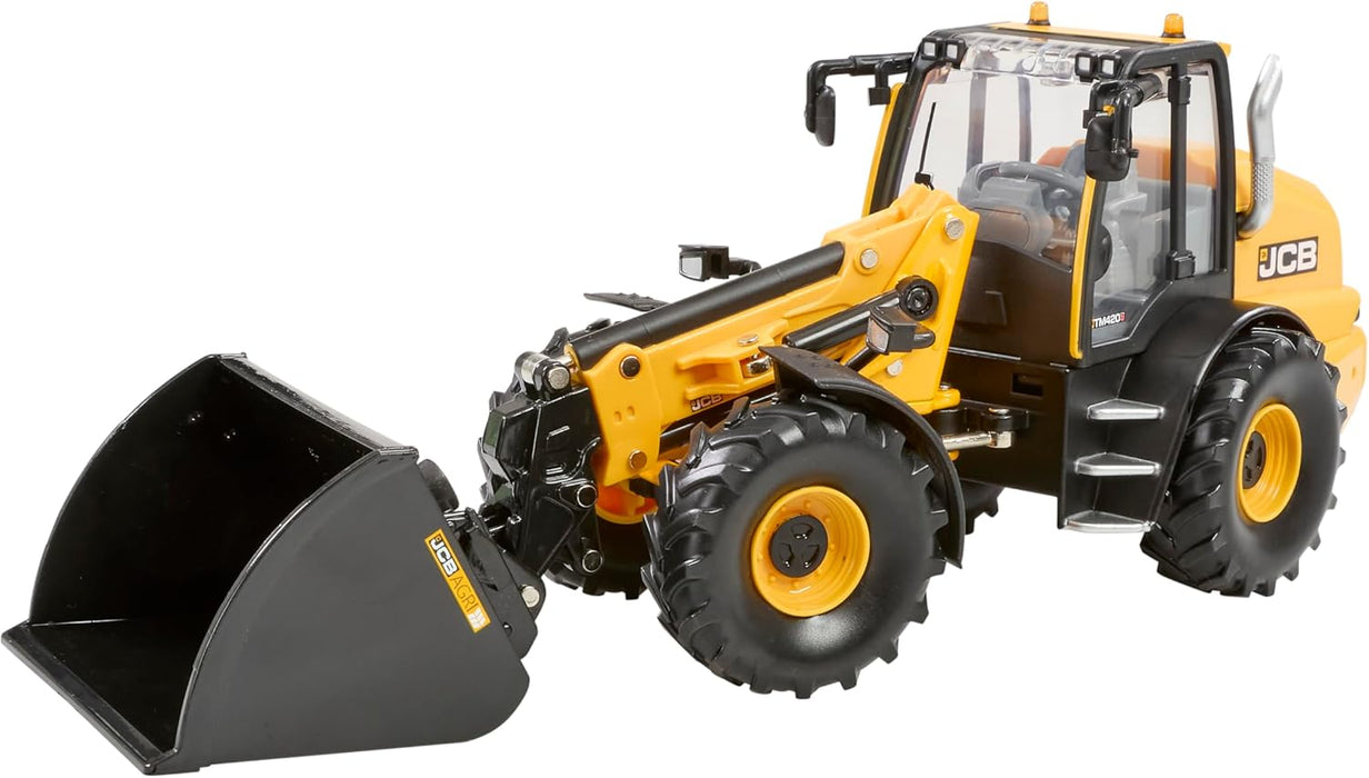 Britains JCB TM420S - Cargador telescópico con Ruedas (réplica a Escala 1:32) - Vehículo de Juguete Tractor de Metal Moldeado y plástico - JCB para niños de 3 años y más