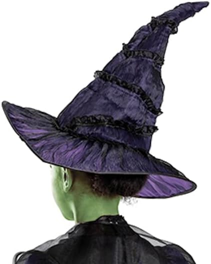 Wicked Elphaba Kids Fancy Dress, Includes Detailed Hat and Outfit with Mesh Cape, Officially Licensed, Comfortable and Detailed Design, Inspired by Elphaba's Classic Look, for Ages 3-4, 4-6, 7-8 Years