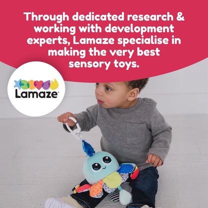 LAMAZE Soothing Salty Sam, Musical Baby Plush Toy with Gentle Sounds and Soft Textures, Sensory Development Toy with Tummy Time Support, Soothing Companion for Newborns and Infants, From Birth