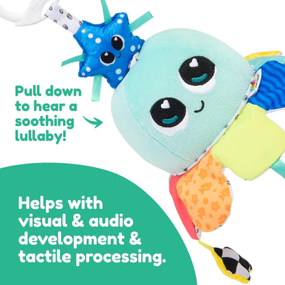 LAMAZE Soothing Salty Sam, Musical Baby Plush Toy with Gentle Sounds and Soft Textures, Sensory Development Toy with Tummy Time Support, Soothing Companion for Newborns and Infants, From Birth