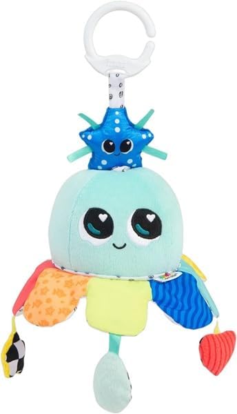 LAMAZE Soothing Salty Sam, Musical Baby Plush Toy with Gentle Sounds and Soft Textures, Sensory Development Toy with Tummy Time Support, Soothing Companion for Newborns and Infants, From Birth