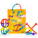 Fat Brain Toys Plip Kit | 52 Piece Bendy Silicone Link Toy Building Set in a Variety of Shapes, Sizes and Colours | Sensory Toys for Kids | Creative Building Toys, Medium