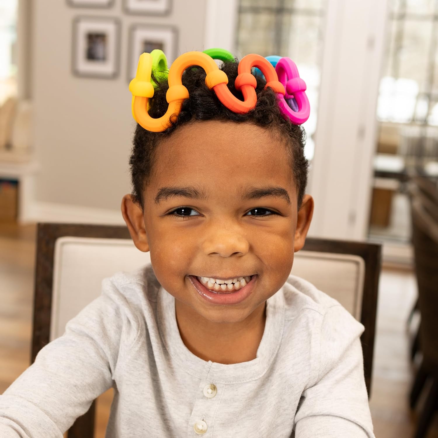 Fat Brain Toys Plip Links | Bendy Silicone Link Connector Toys that Close and Open with a Pop | Sensory Toys for Kids | Creative Building Toys,