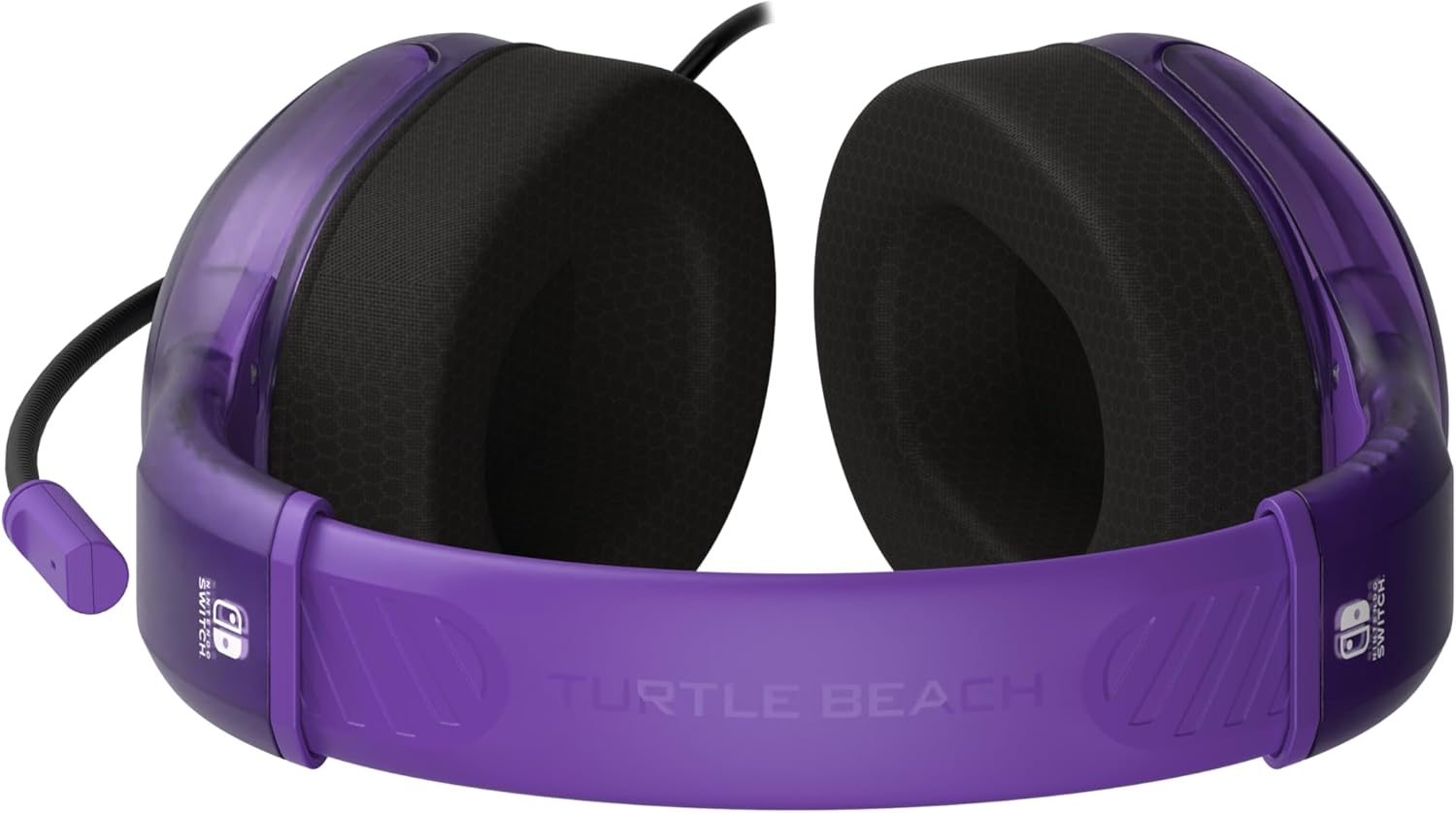 Turtle Beach Cuffie da gioco cablate Airlite Fit Fantasma viola con licenza ufficiale per tutti i Nintendo Switch - Microfono flip-and-mute, padiglioni auricolari dal comfort superiore