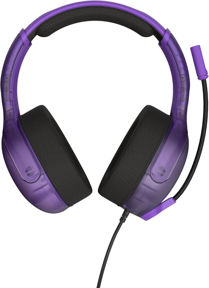Turtle Beach Cuffie da gioco cablate Airlite Fit Fantasma viola con licenza ufficiale per tutti i Nintendo Switch - Microfono flip-and-mute, padiglioni auricolari dal comfort superiore