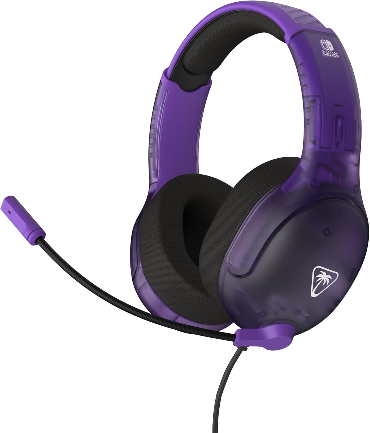 Turtle Beach Cuffie da gioco cablate Airlite Fit Fantasma viola con licenza ufficiale per tutti i Nintendo Switch - Microfono flip-and-mute, padiglioni auricolari dal comfort superiore