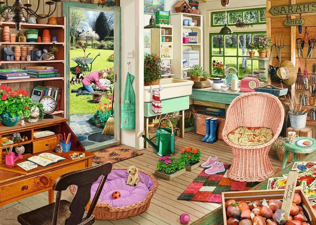 Ravensburger My Haven No 8 The Gardener's Shed 1000 Piece Jigsaw Puzzles for Adults and Kids Age 12 Years Up