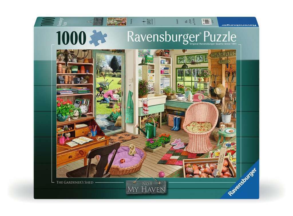 Ravensburger My Haven No 8 The Gardener's Shed 1000 Piece Jigsaw Puzzles for Adults and Kids Age 12 Years Up