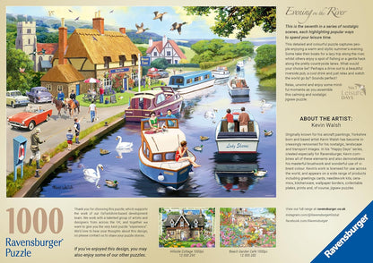 Ravensburger Leisure Days No.7 Evening on the River 1000 Piece Jigsaw Puzzles for Adults and Kids Age 12 Years Up