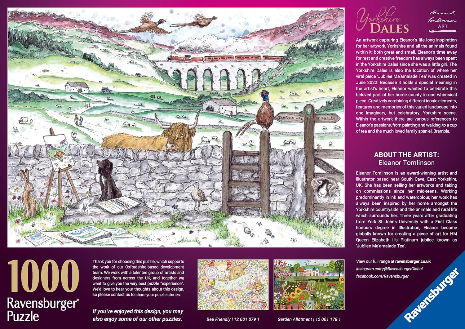 Ravensburger Yorkshire Dales 1000 Piece Jigsaw Puzzles for Adults and Kids Age 12 Years Up
